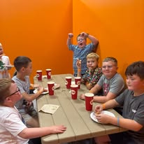 Kids gathered together during a birthday party at Arena 5/9